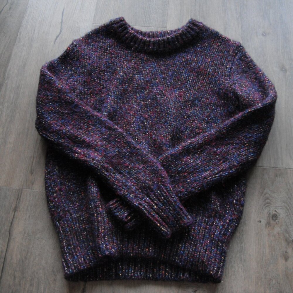 Women's Madewell XXS Sweater Purple Glitter Sparkly Knit
